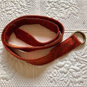 J.Crew D-Ring Silk Tie Belt